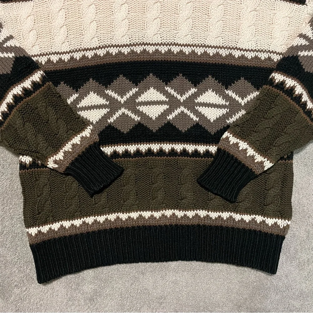 Vintage Northwest Territory Cable Knit Sweater Mens XL 100% Virgin Acrylic - Picture 3 of 15